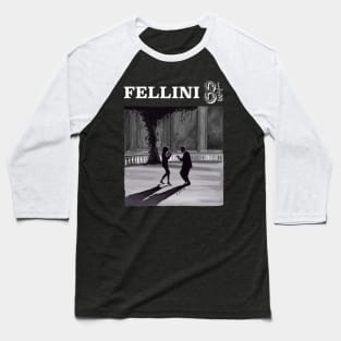 Fellini 8 1/2 Illustration - Dance Scene Baseball T-Shirt